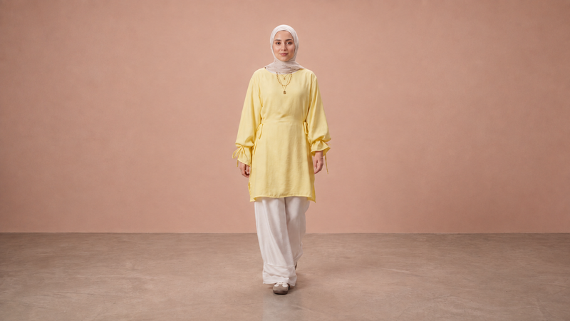 Tie-Cuff Tunic Set
