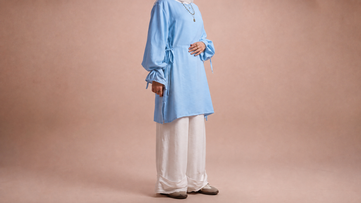 Tie-Cuff Tunic Set