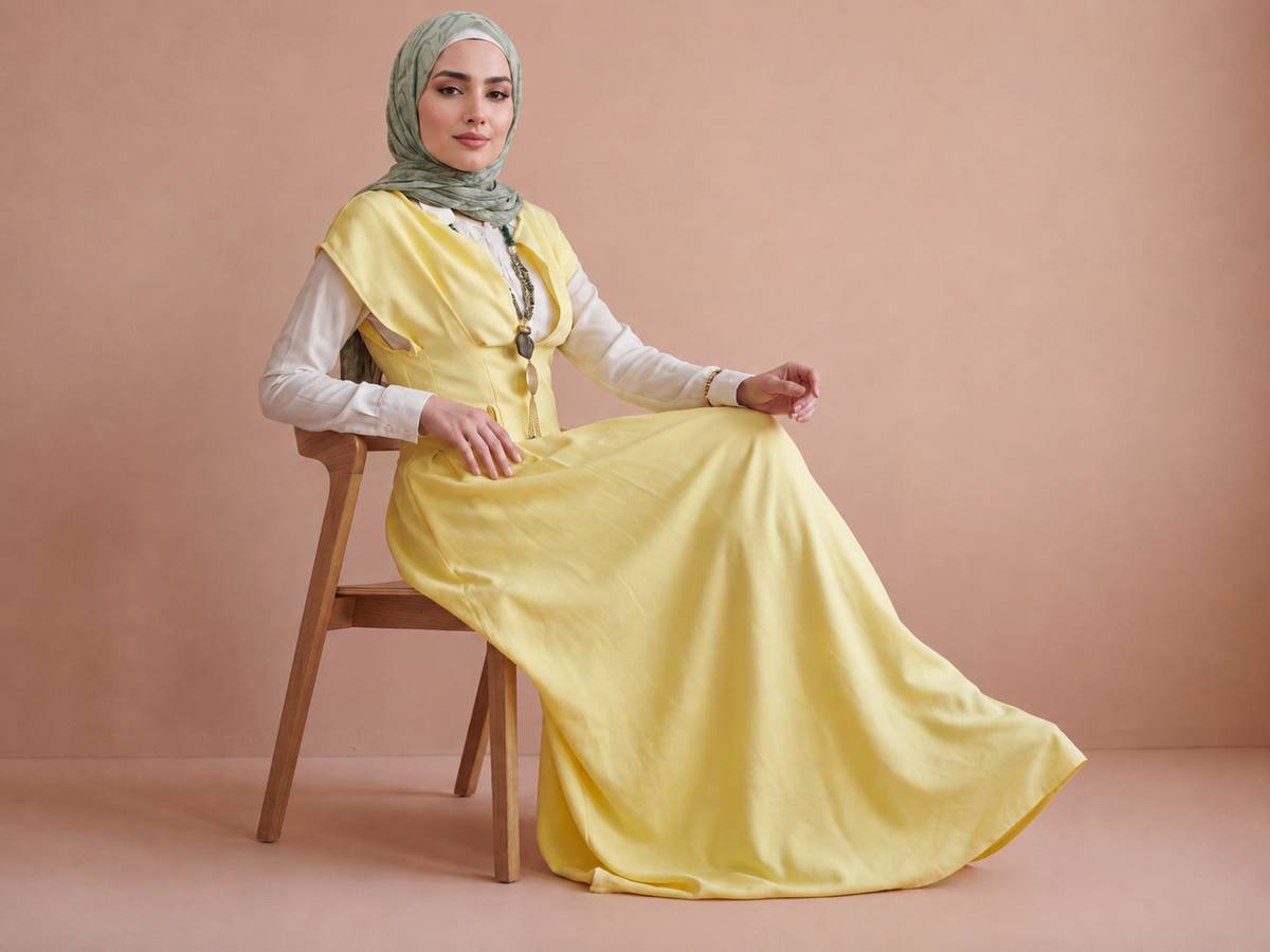 Panelled Pinafore Dress
