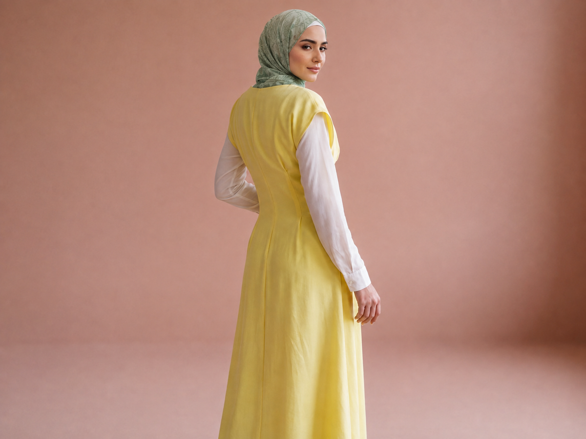 Panelled Pinafore Dress