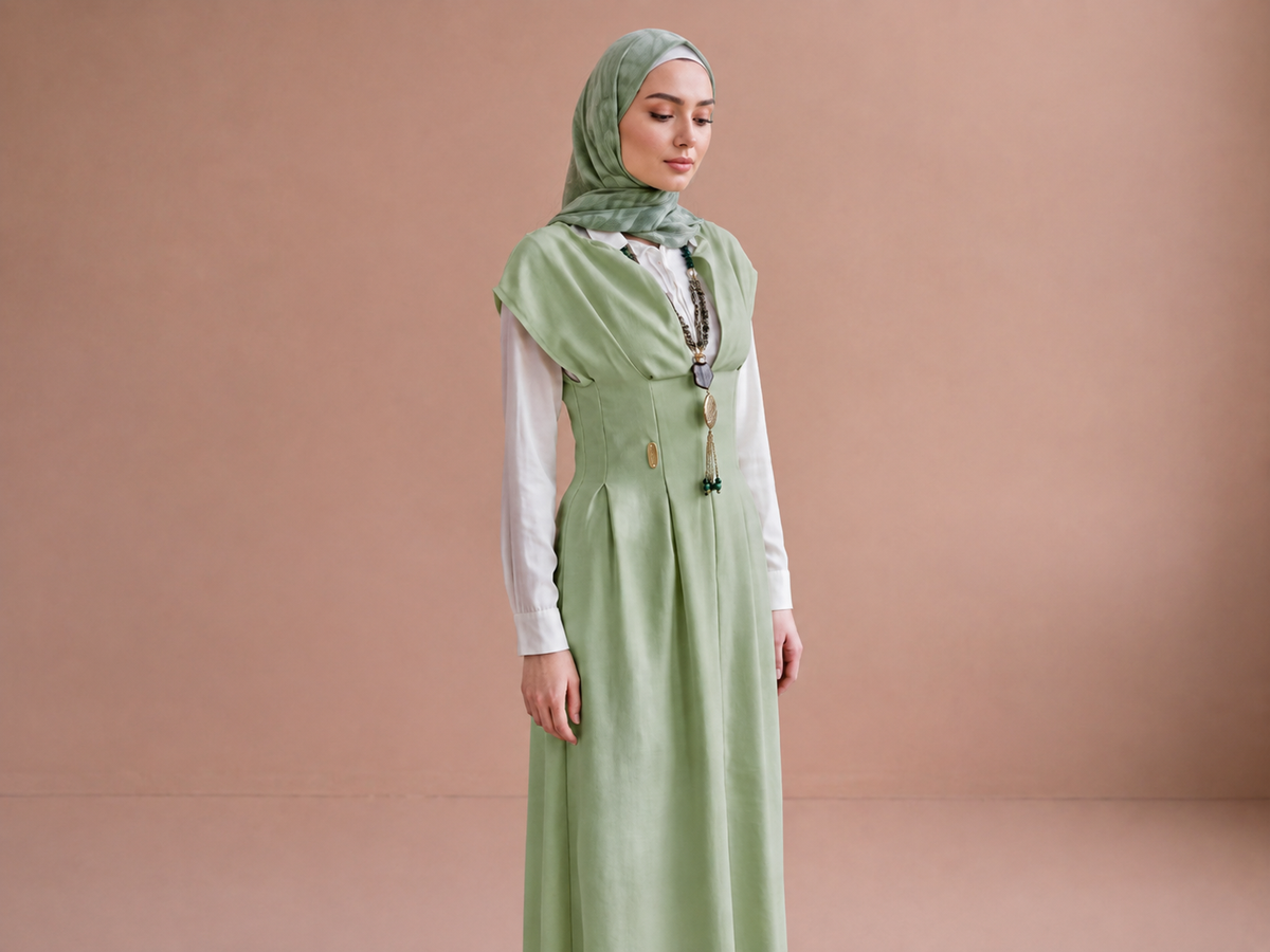 Panelled Pinafore Dress