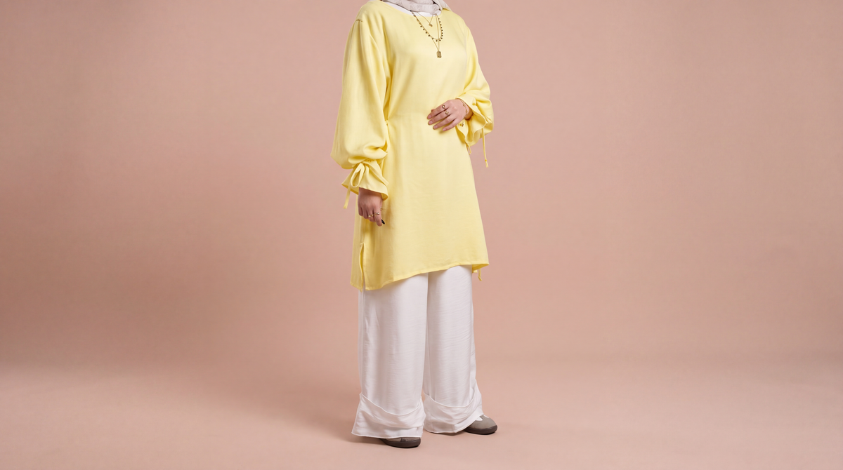 Tie-Cuff Tunic Set